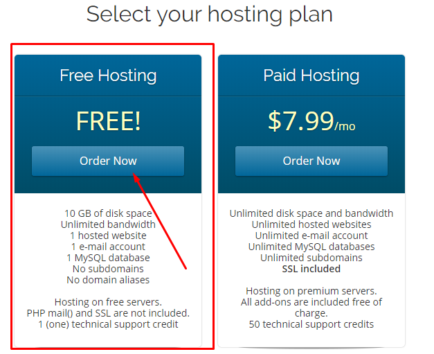 Free Web Hosting: How To Get Free Wordpress and Cpanel 4