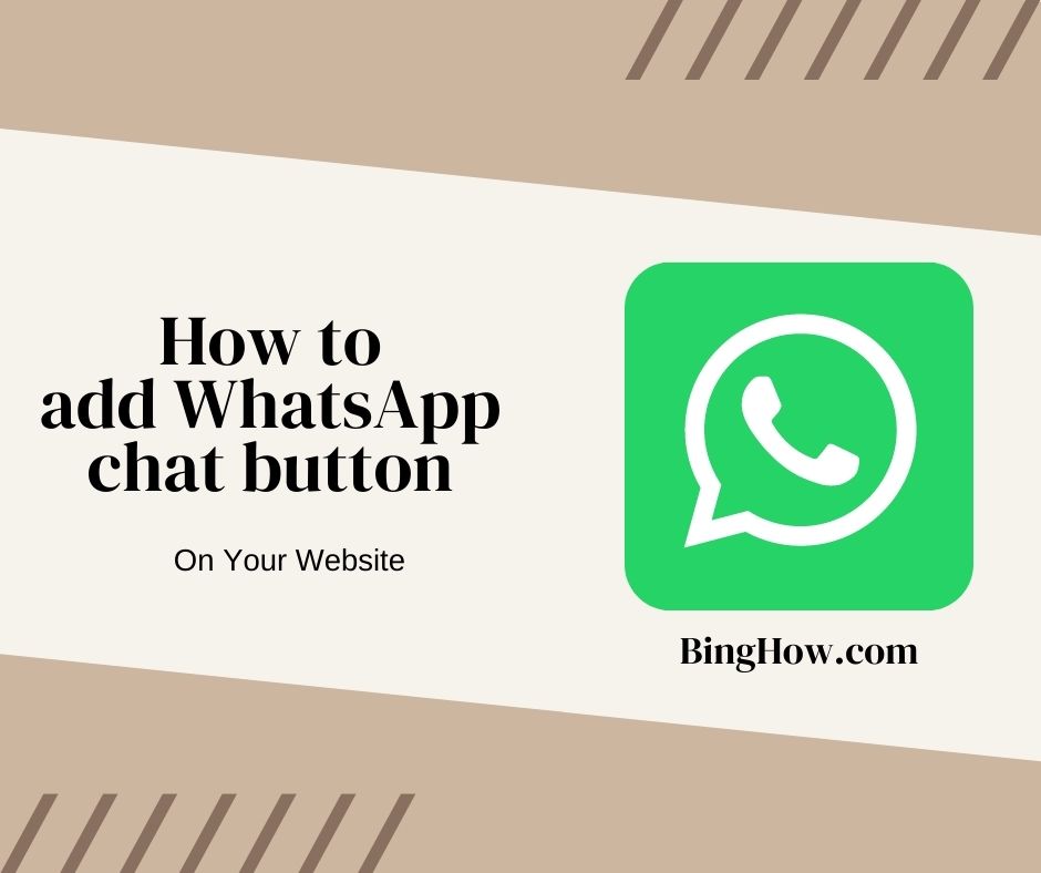 How to add WhatsApp chat button