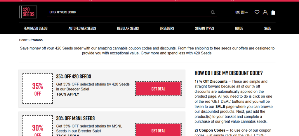 420 Seeds Coupon Code