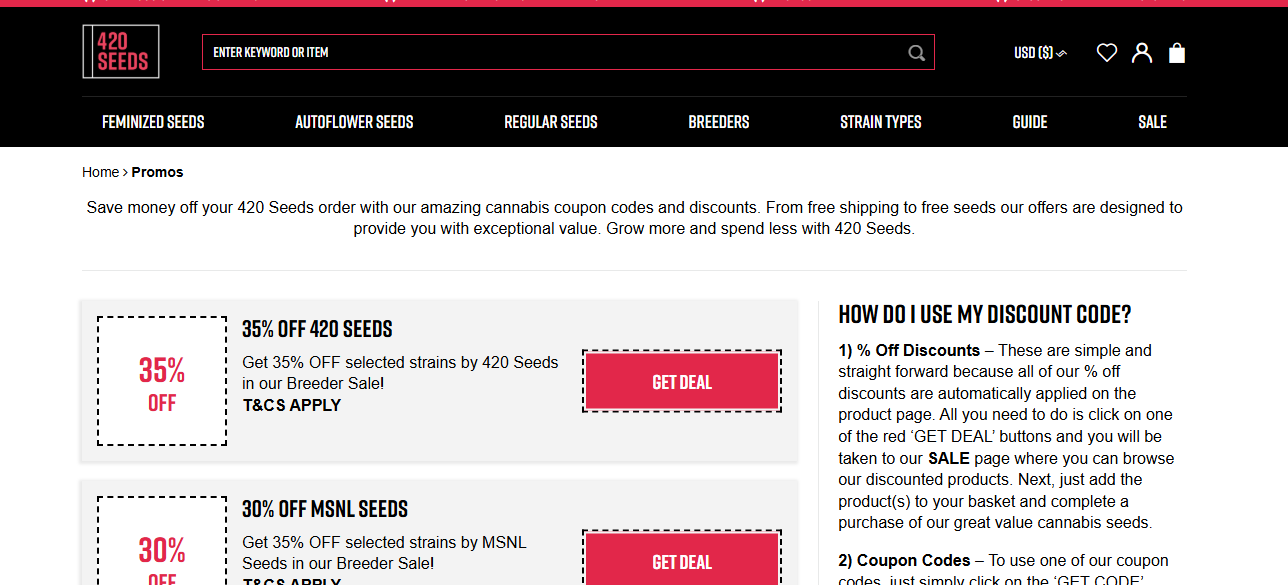 420 Seeds Coupon Code