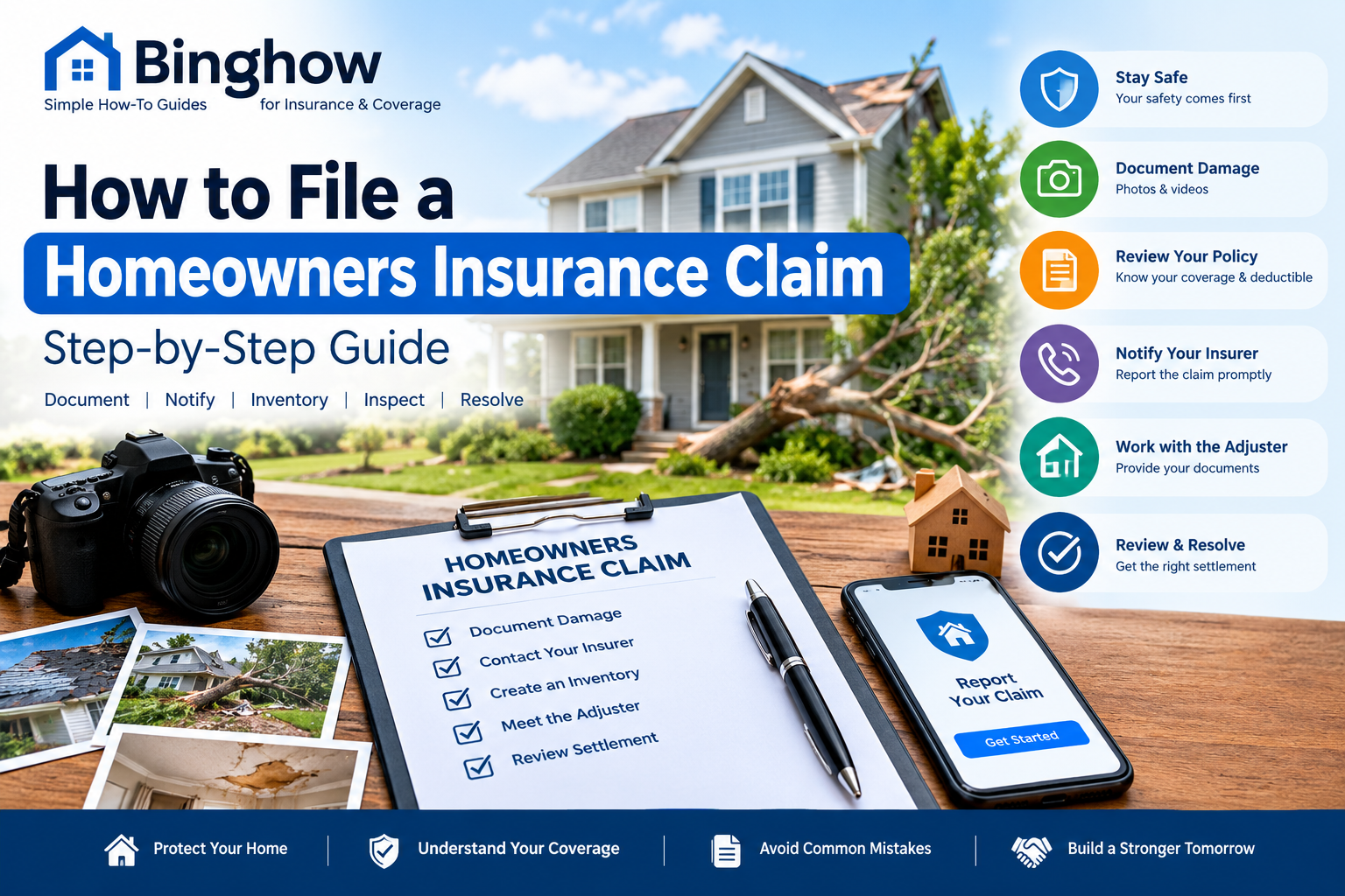 How to file a homeowners insurance claim step-by-step guide