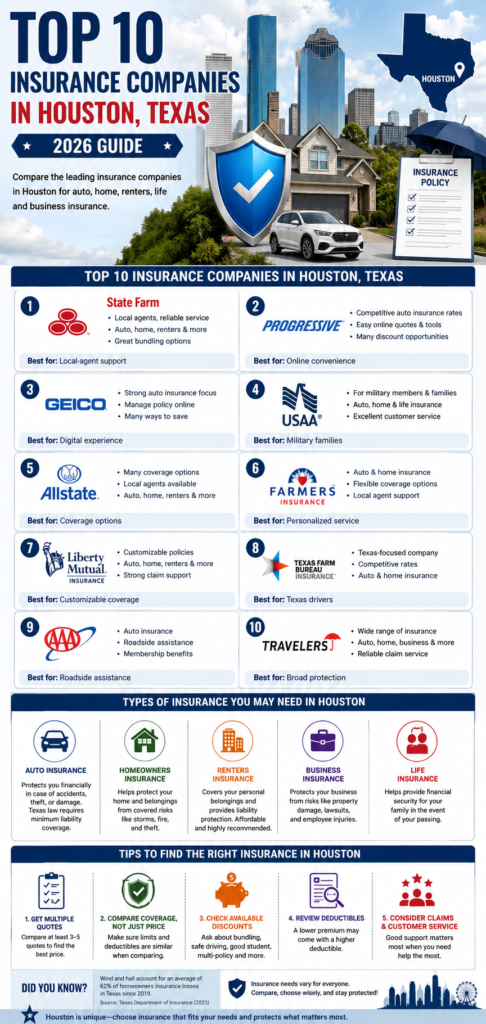 Top 10 Insurance Companies in Houston Texas