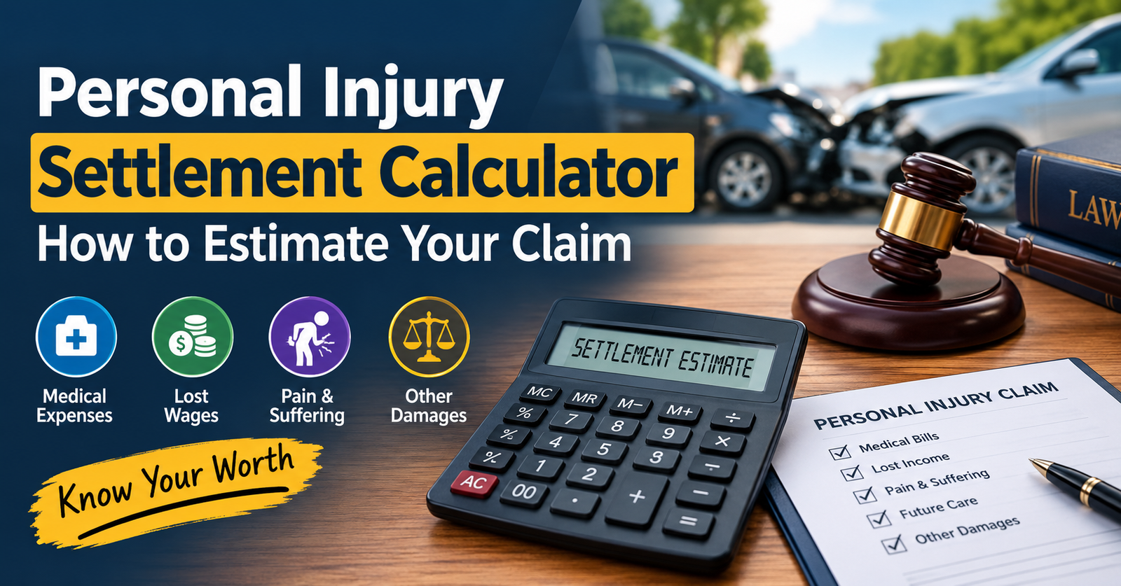 Personal injury settlement calculator and claim estimate guide